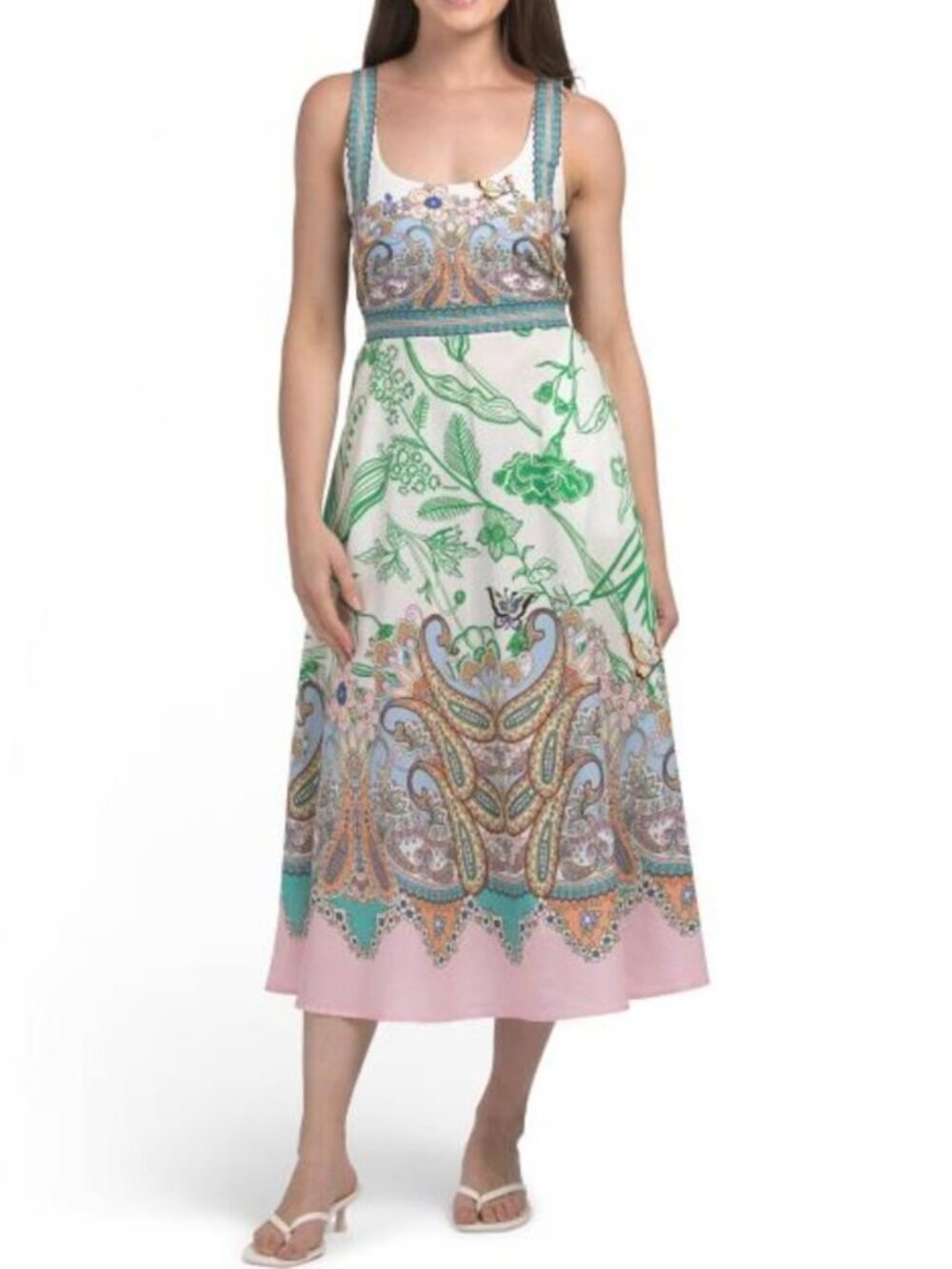 MAGARI Made In Italy Sleeveless Belted Maxi Dress